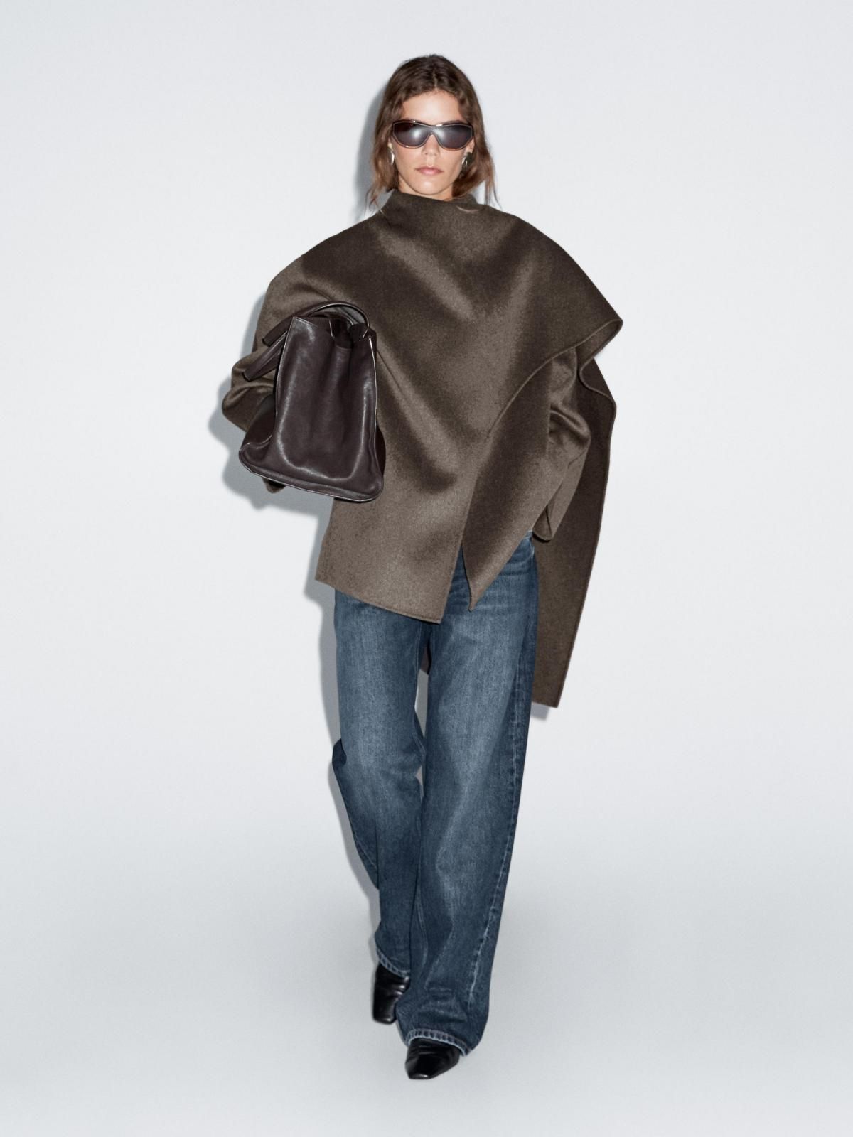 마시모두띠 모던 울블렌드 스카프 미디 코트 6427/977 MINK - 상세 이미지 3
