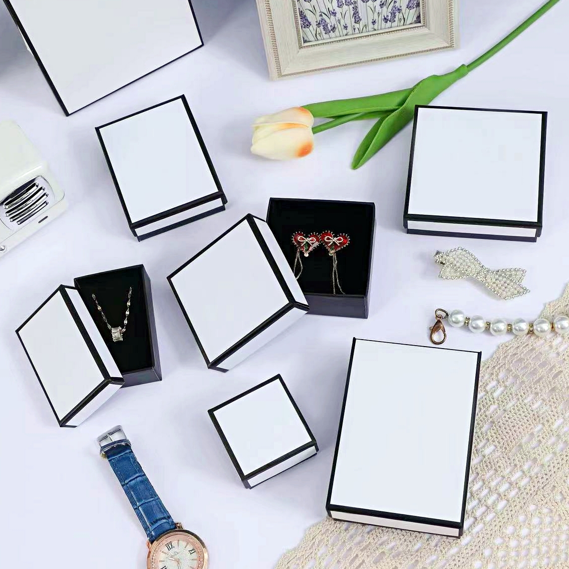 주얼리 박스 선물 포장 상자 보석함 반지 케이스 목걸이 악세서리 보관함 1호 제품 이미지