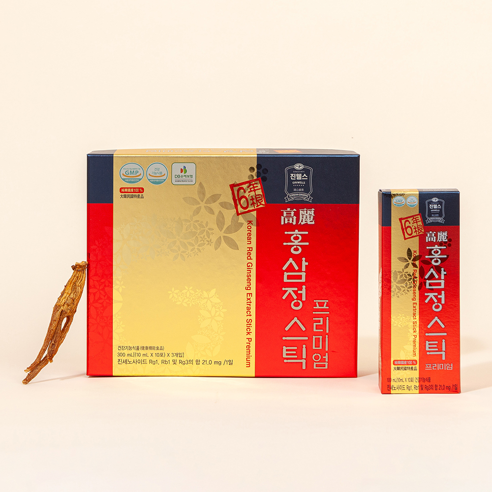 6년근 홍삼정 스틱 프리미엄 +쇼핑백 진세노사이드 21mg 30포, 2개 - 상세 이미지 2