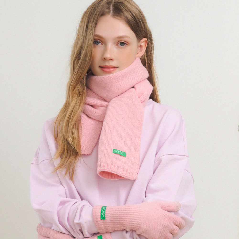 베네통 소프트 컬러 니트 머플러 이미지 2