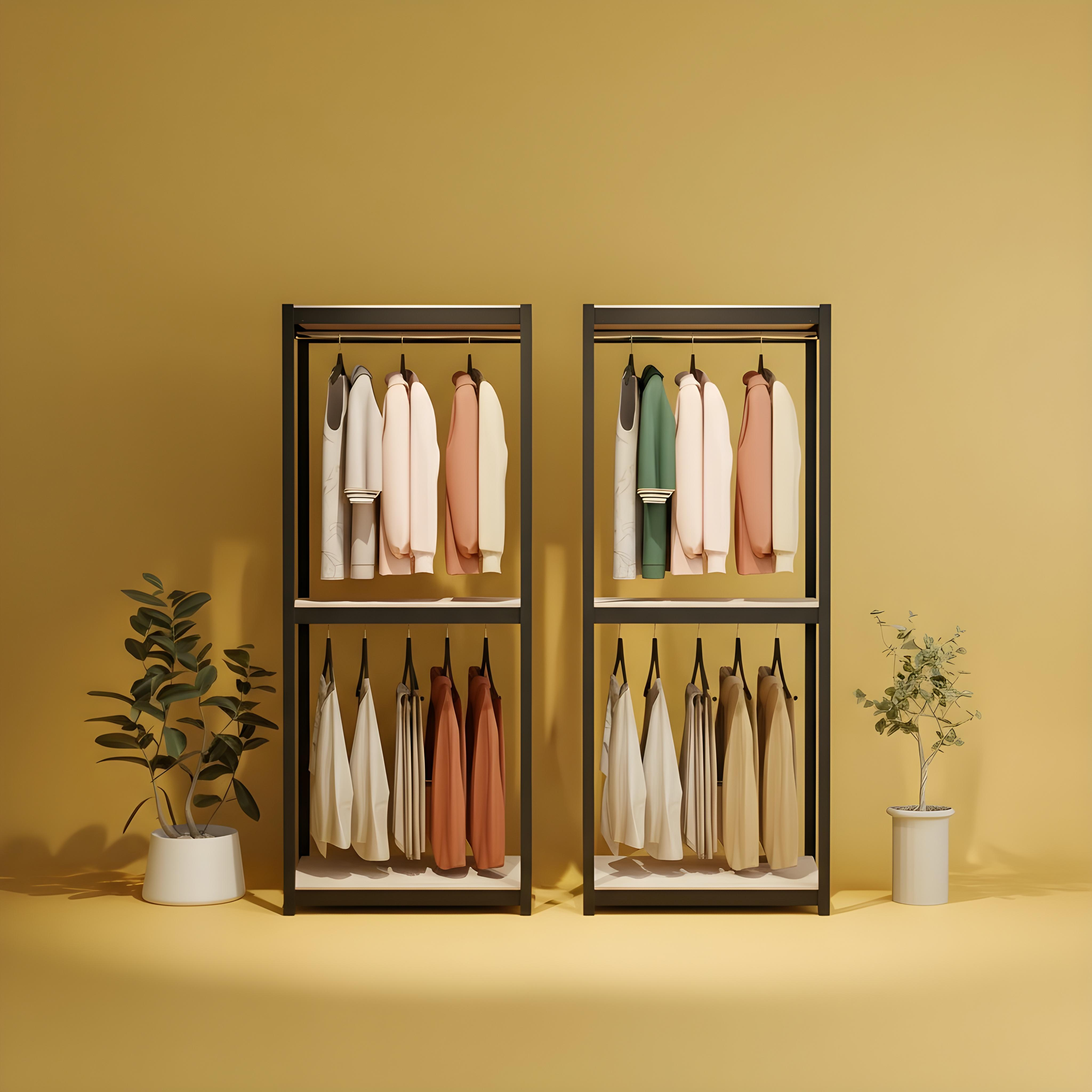 시스템행거 철제 조립식 드레스룸 옷장 커튼 홈던트하우스 70401503단행거봉2개