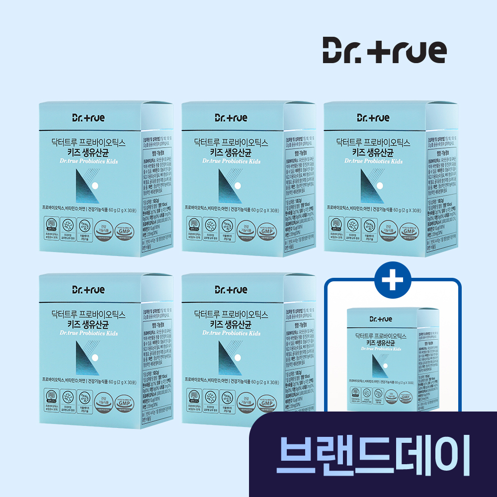 닥터트루 프로바이오틱스 포스트바이오틱스 어린이 유아 키즈 유산균 30포, 6개