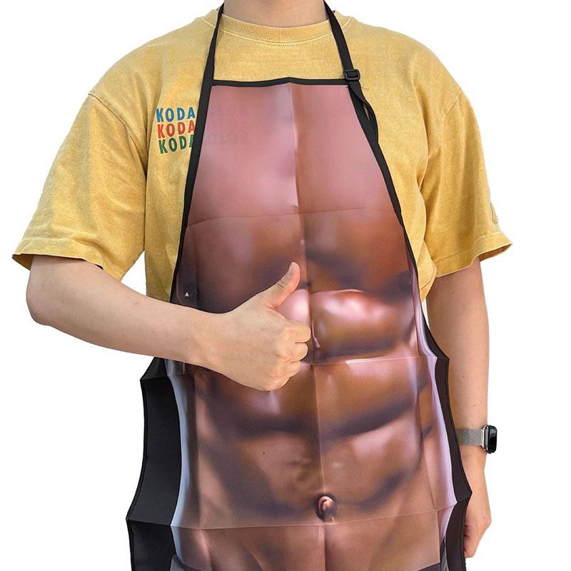 킹받는 근육 방수 앞치마 재밌는 쓸데없는 쓸모없는 웃긴 신혼 선물 집들이 섹시 비키니 - 상세 이미지 2