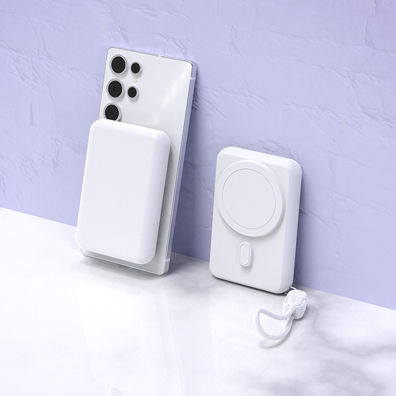 컬러 각인 인쇄 스마트폰 아이폰 화이트 맥세이프 CtoC 무선충전 보조배터리10000mAh - 상세 이미지 3