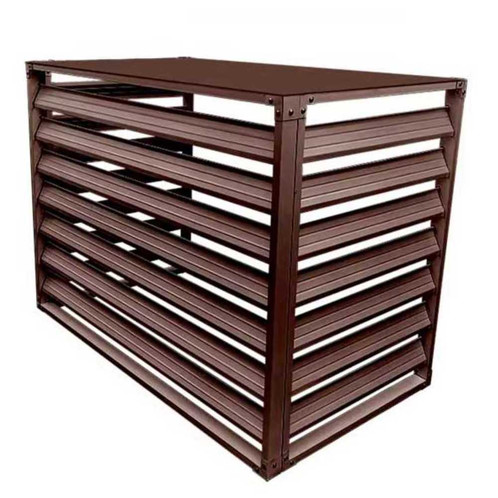 알루미늄 실외기 덮개 에어컨 전용 먼지 차단 커버 그레이 4면 110x60x80cm - 상품 이미지