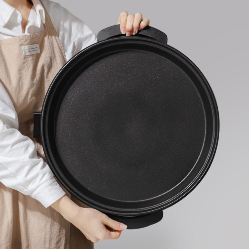 리빙센스 대용량 부침개 전부치는팬 42cm 업소용 가정용 전기 고기 피자 생선 그릴 구이팬