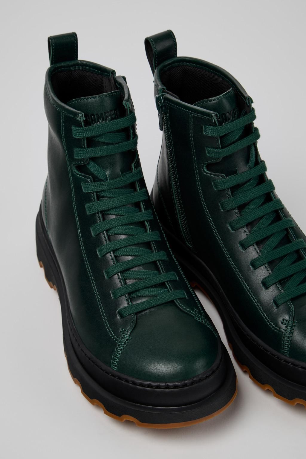 캠퍼 테크니컬 그린 레더 미들 부츠 Brutus K400816-005 GREEN - 상세 이미지 2