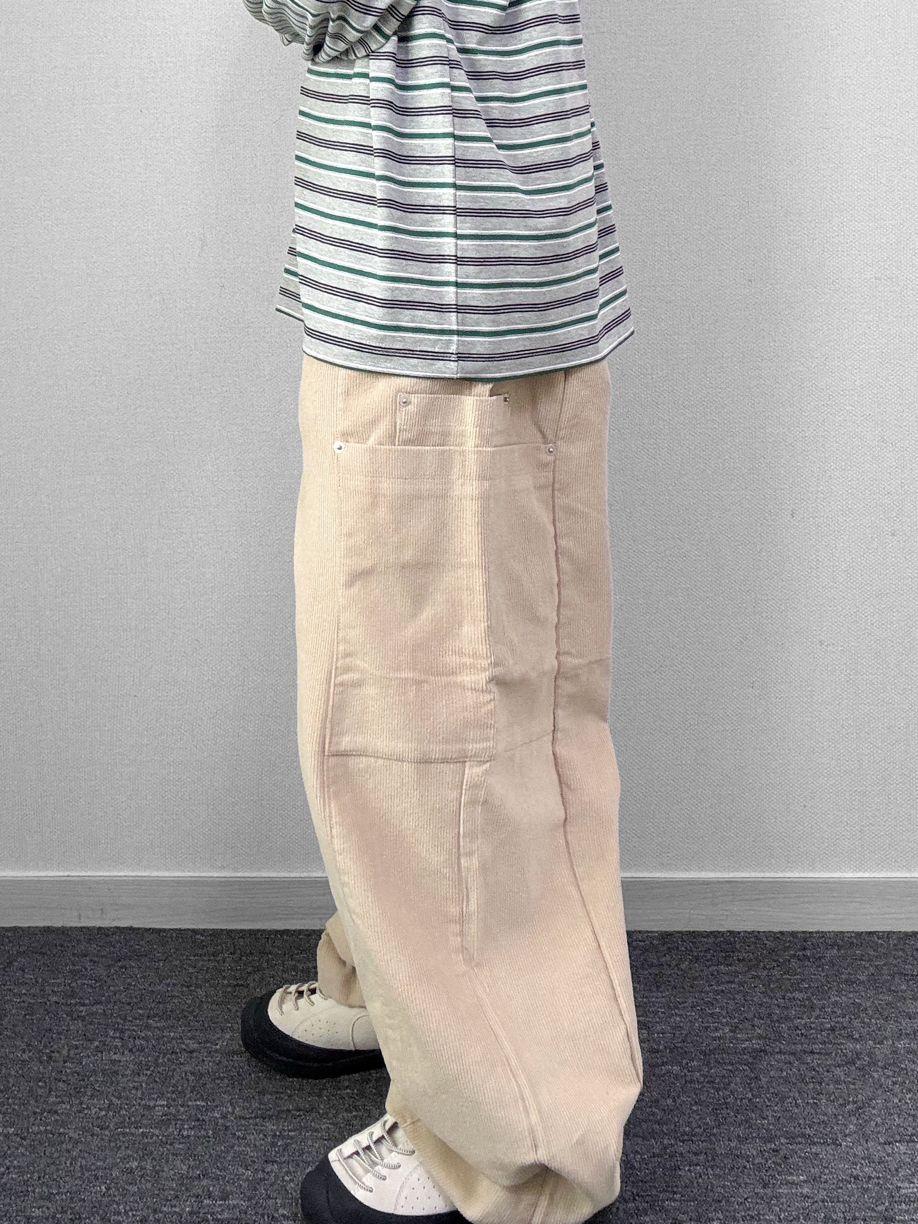 르덴 코듀로이 리벳 와이드 팬츠 [3Color] - 상세 이미지 3