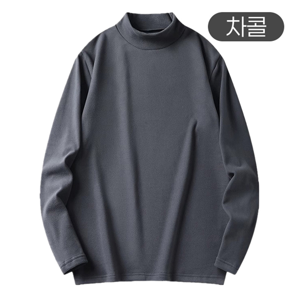 남자폴라티 목티 무지 목폴라 티셔츠 이미지 7