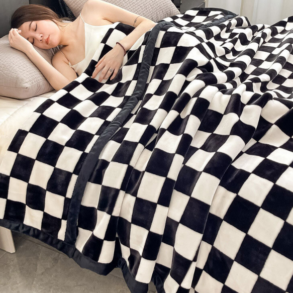 150X200cm 대형 담요 이불 소파 무릎 따뜻한 겨울 거실 극세사 휴대용 여행용 - 상품 이미지