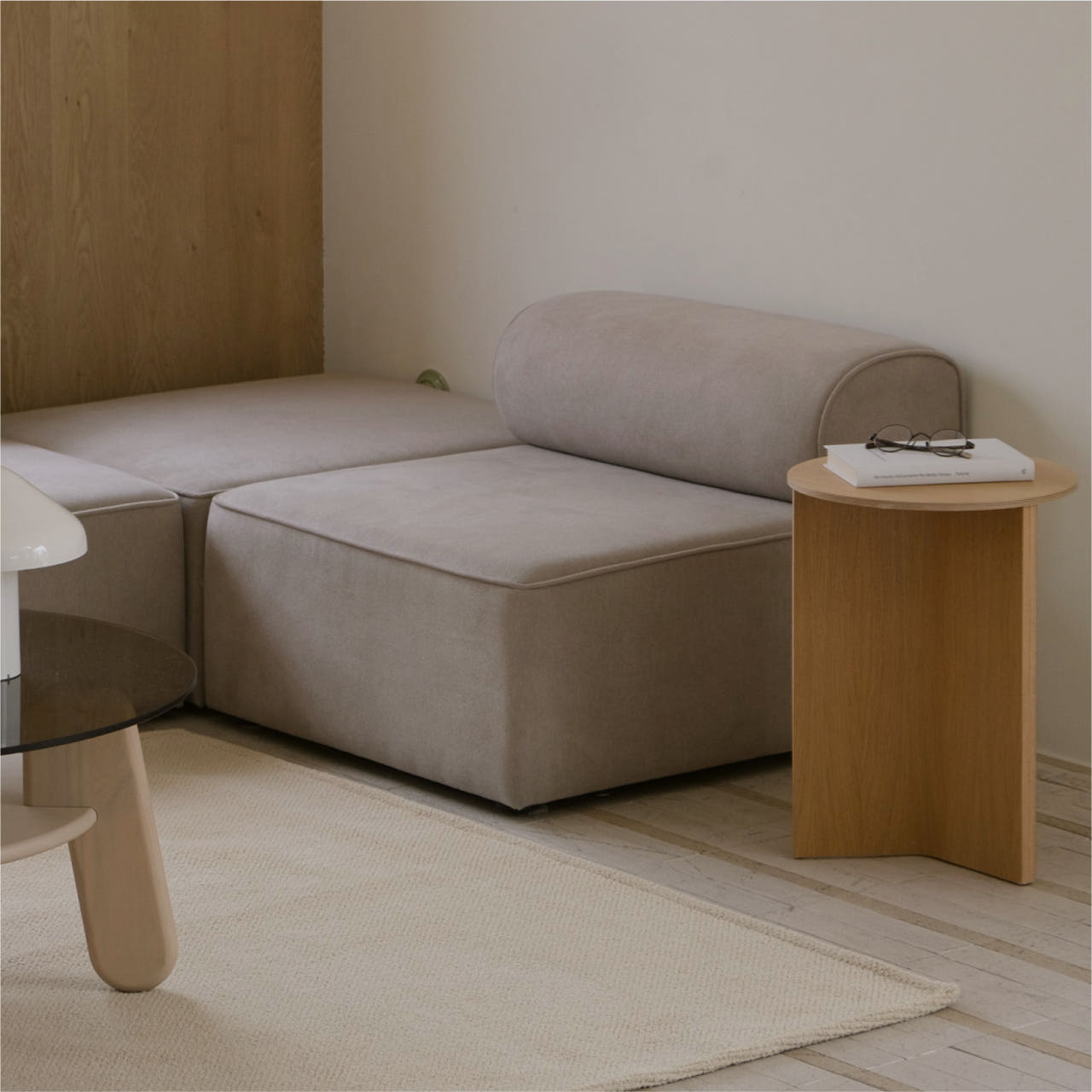 파르르맨션 거실 러그 사계절 단모 워셔블 카페트 먼지없는 러그 베이지, 200x270cm