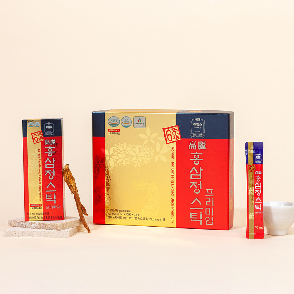 6년근 홍삼정 스틱 프리미엄 +쇼핑백 진세노사이드 21mg 30포, 2개 - 상세 이미지 3