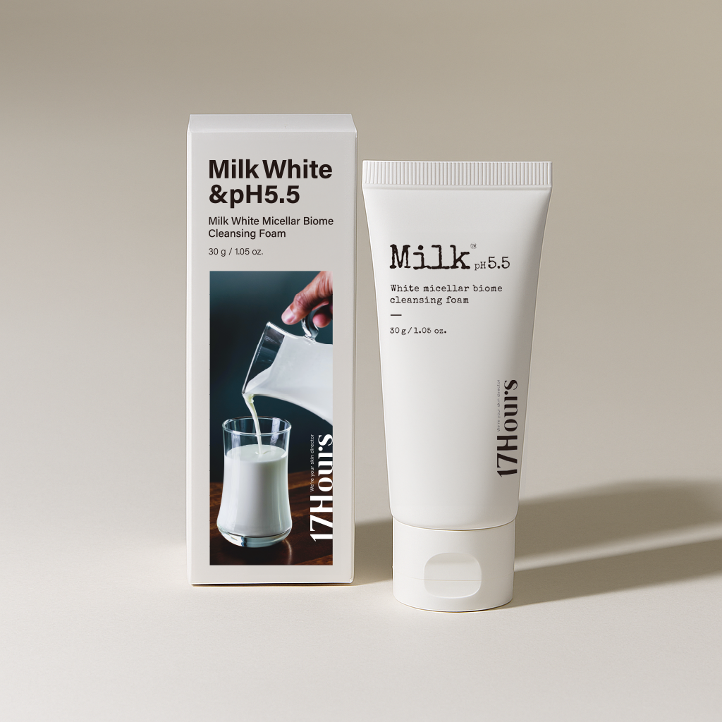 17아워즈 밀크 미셀라 바이옴 클렌징 폼 30g 미니 여행용 - 상품 이미지
