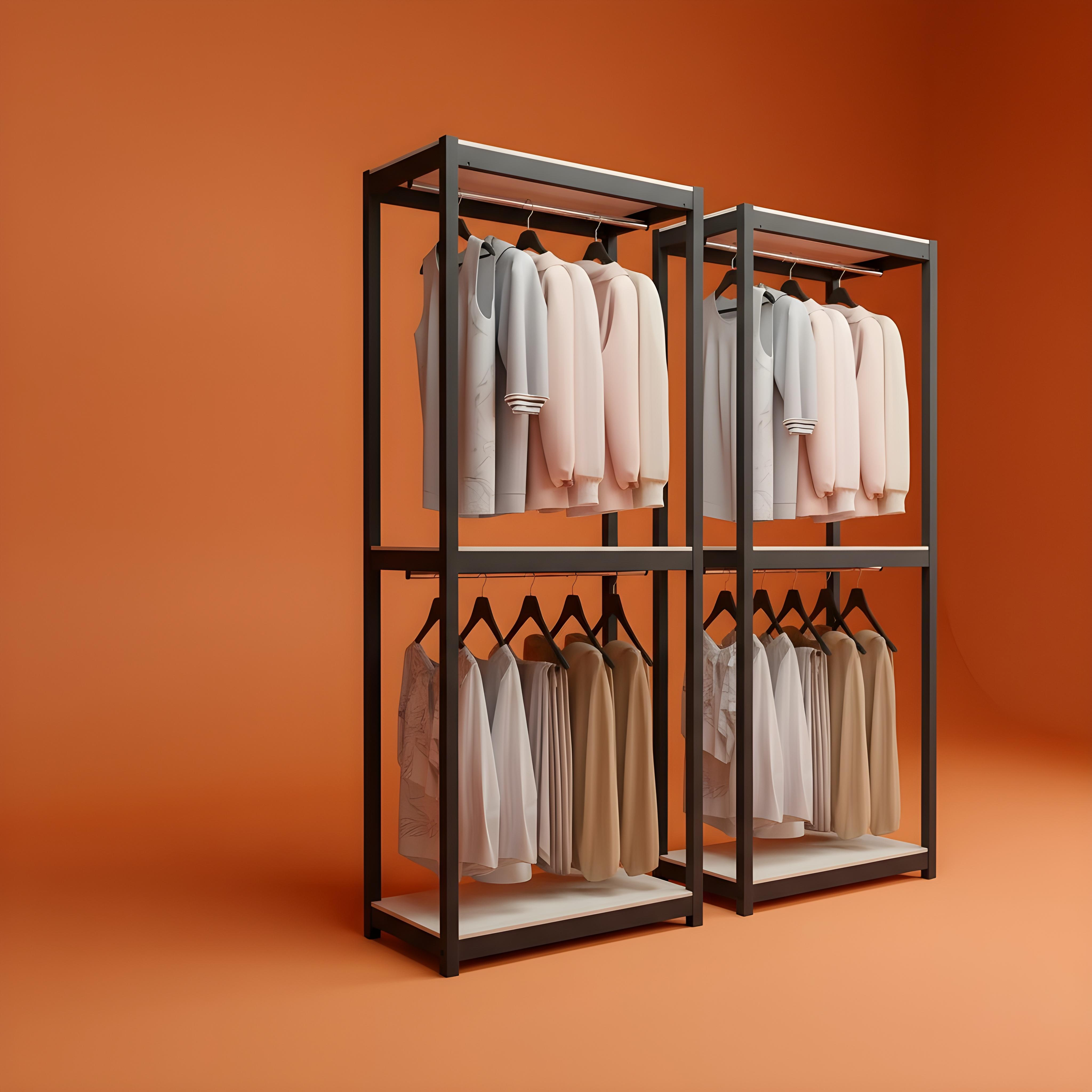 시스템행거 철제 조립식 드레스룸 옷장 커튼 홈던트하우스 70401503단행거봉2개