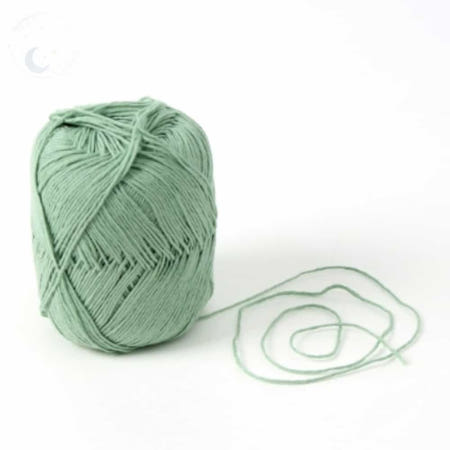 Lunamay 손뜨개 순면 뜨개질실 2개입 애플그린색