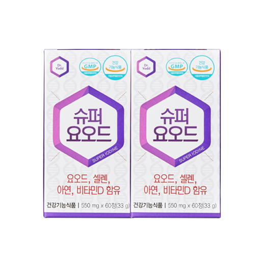 닥터요드 슈퍼요오드 갑상선 호르몬 합성 아이오딘 영양제 60정, 2개 - 메인 이미지