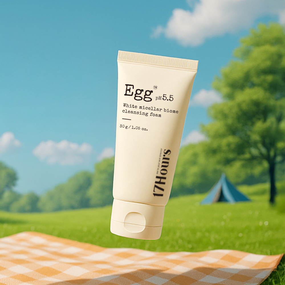17아워즈 에그 화이트 미셀라 바이옴 클렌징 폼 30g 미니 여행용 이미지 6