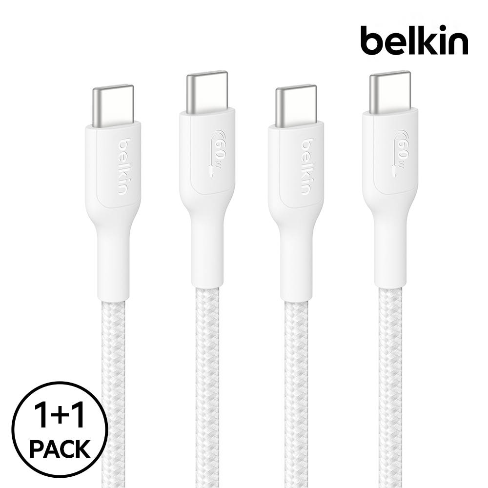 벨킨 60W USB-C to C 브레이디드 충전 케이블 CAB024 화이트 2개 1m 가격 비교 벨킨공식몰 벨킨 60W USB-C to C 브레이디드 충전 케이블 CAB024 화이트 2개 1m