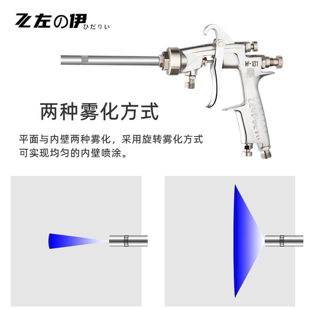 스프레이건 장축건 자동차 도장 페인트 분사 작업기 360 스프레이 10CM 11MM - 상세 이미지 2