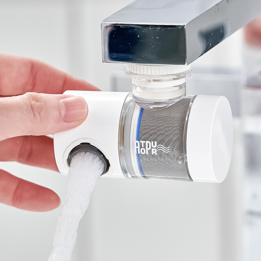 아토퓨어 아기 수전 듀얼클린 회전 워터탭 정수 필터 아기비데