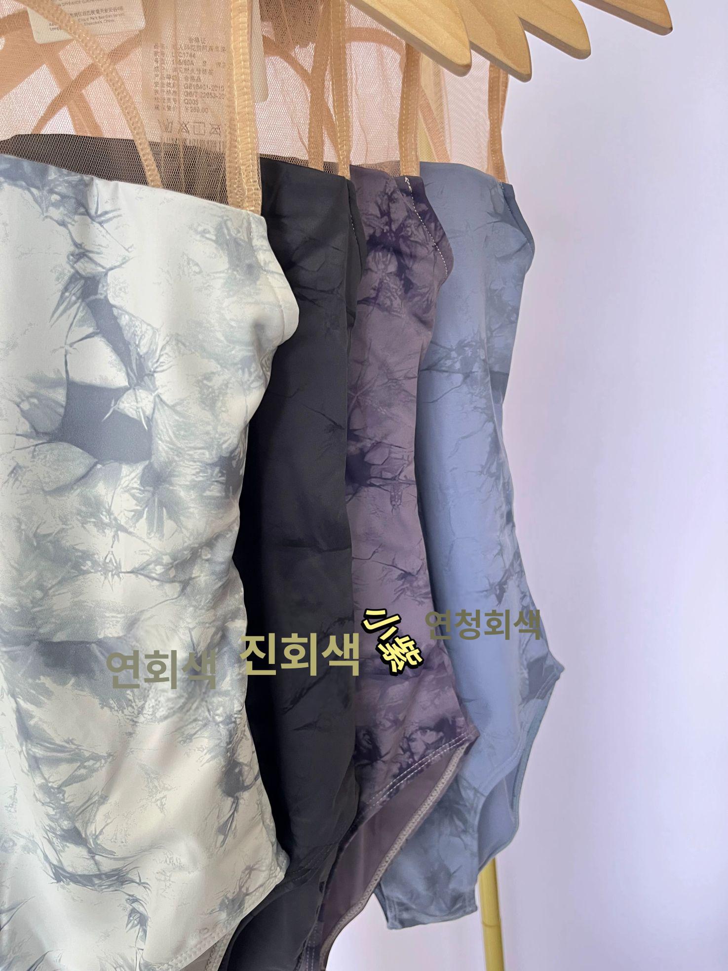 홀터넥레오타드 핫한 폴웨어 피쉬테일 댄스스포츠 원피스 체조 폴댄스복 네이비 바디수트 스모크그레이 클로즈드 S - 상세 이미지 3