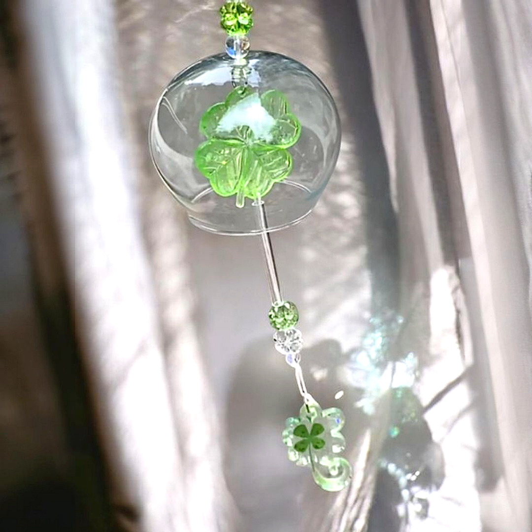 땡큐베리메르시 네잎클로버 행운 후우링 풍경종 윈드차임벨 모빌 인테리어 소품 선물