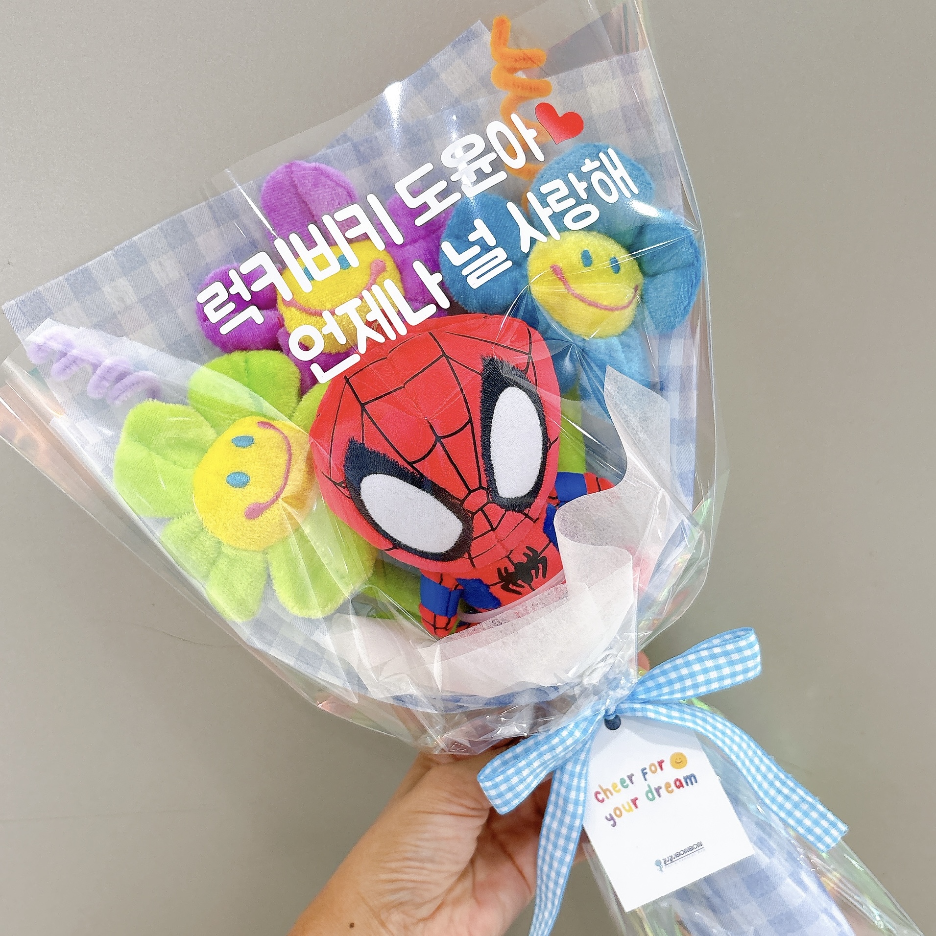 포켓몬 레터링 인형꽃다발 졸업식 발표회 피카츄 꼬부기 파이리 이상해씨 뮤 스파이더맨 - 상세 이미지 4