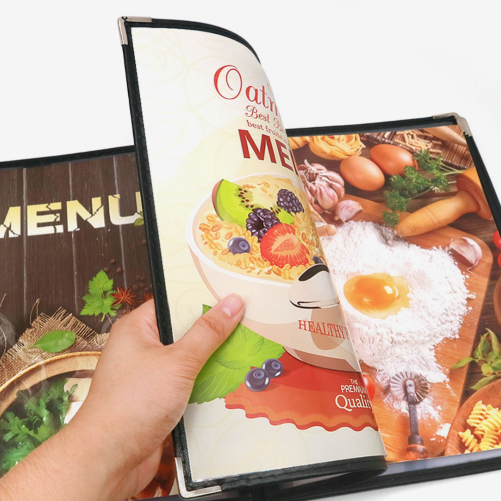 A4 투명 메뉴판 식당 음식점 테이블 메뉴북 2P