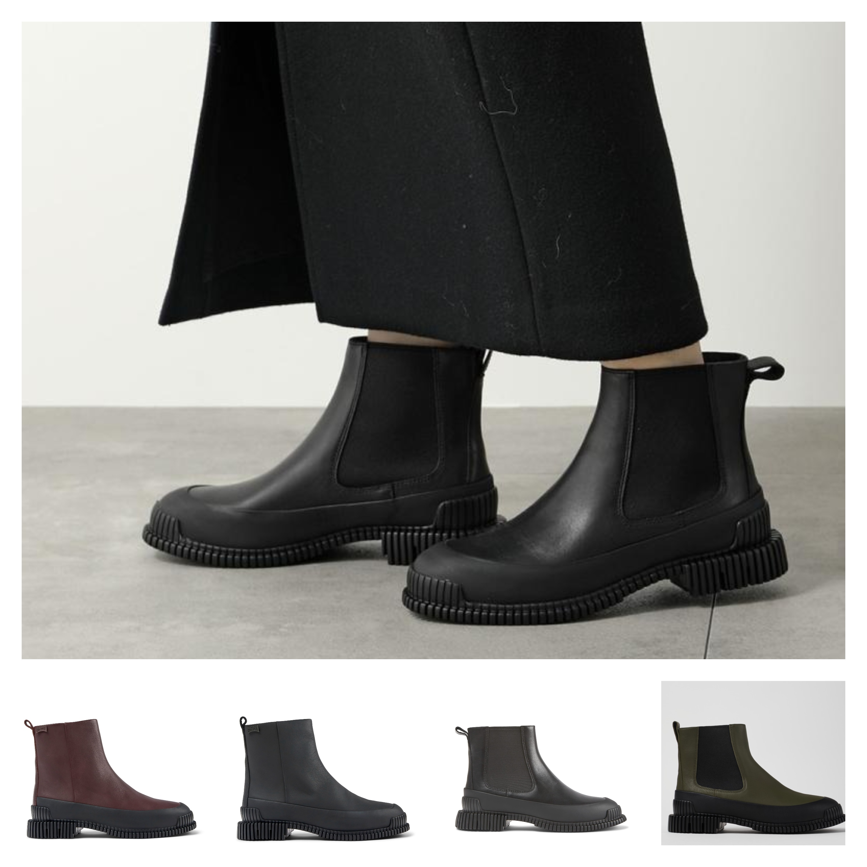 캠퍼 앵클 남성 여성 가죽 첼시 부츠 픽스 겨울 이만 발편한