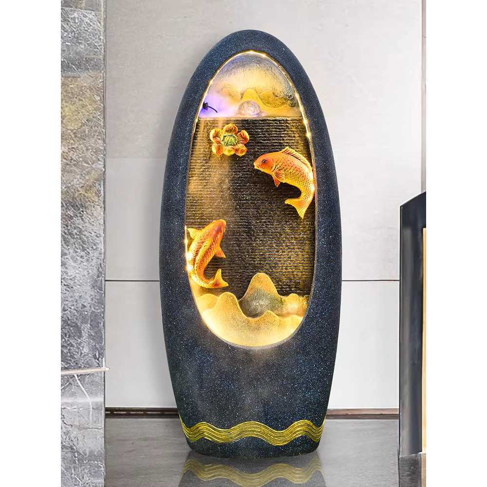 분수 가습기 실내 공기청정 인테리어 장식 가전 연못 블랙 아토마이저(66CM) - 상세 이미지 3