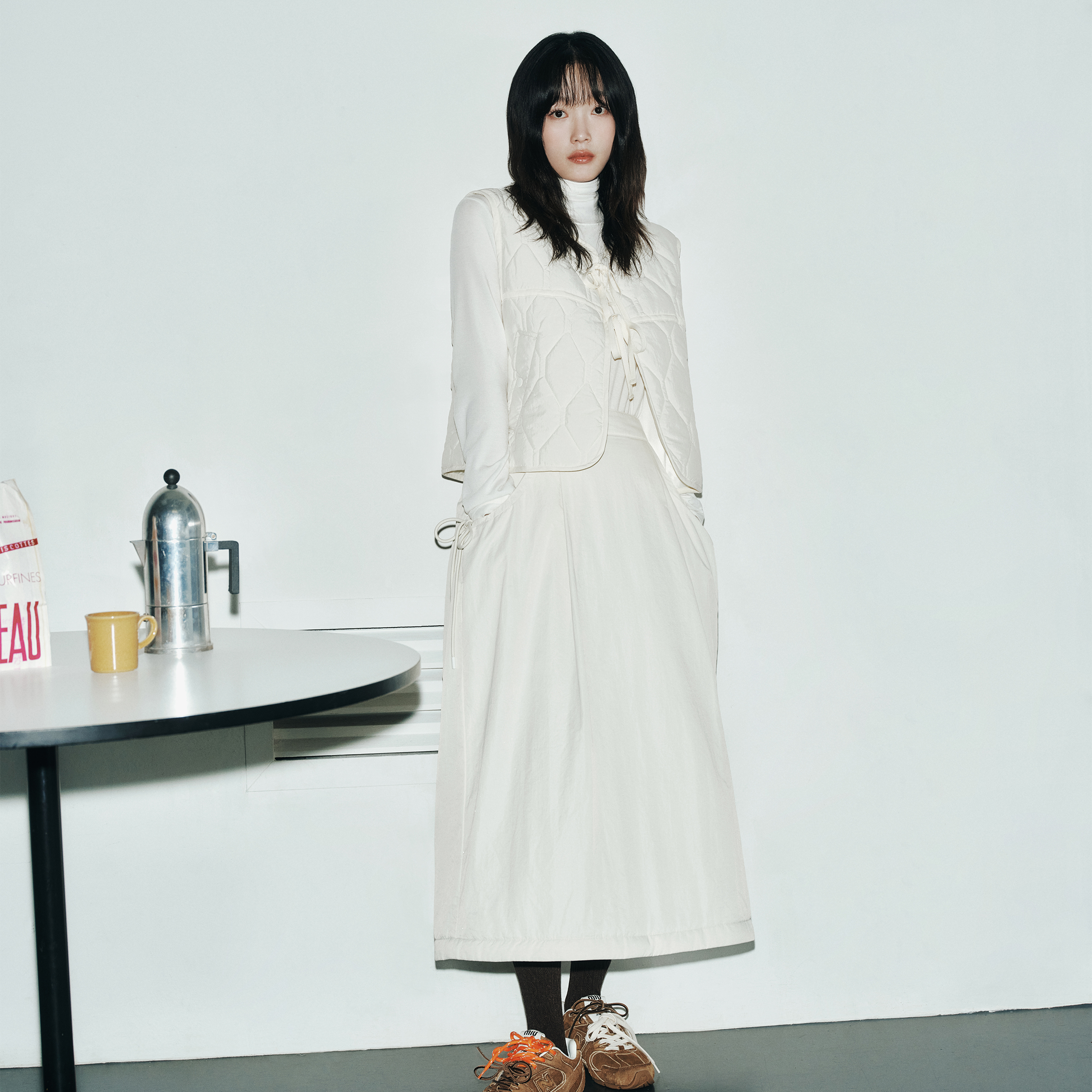 [네이버 단독][N도착보장][쥬시쥬디][SET] 퀼팅베스트 + 패딩스커트 셋업 JZST7001 이미지 2