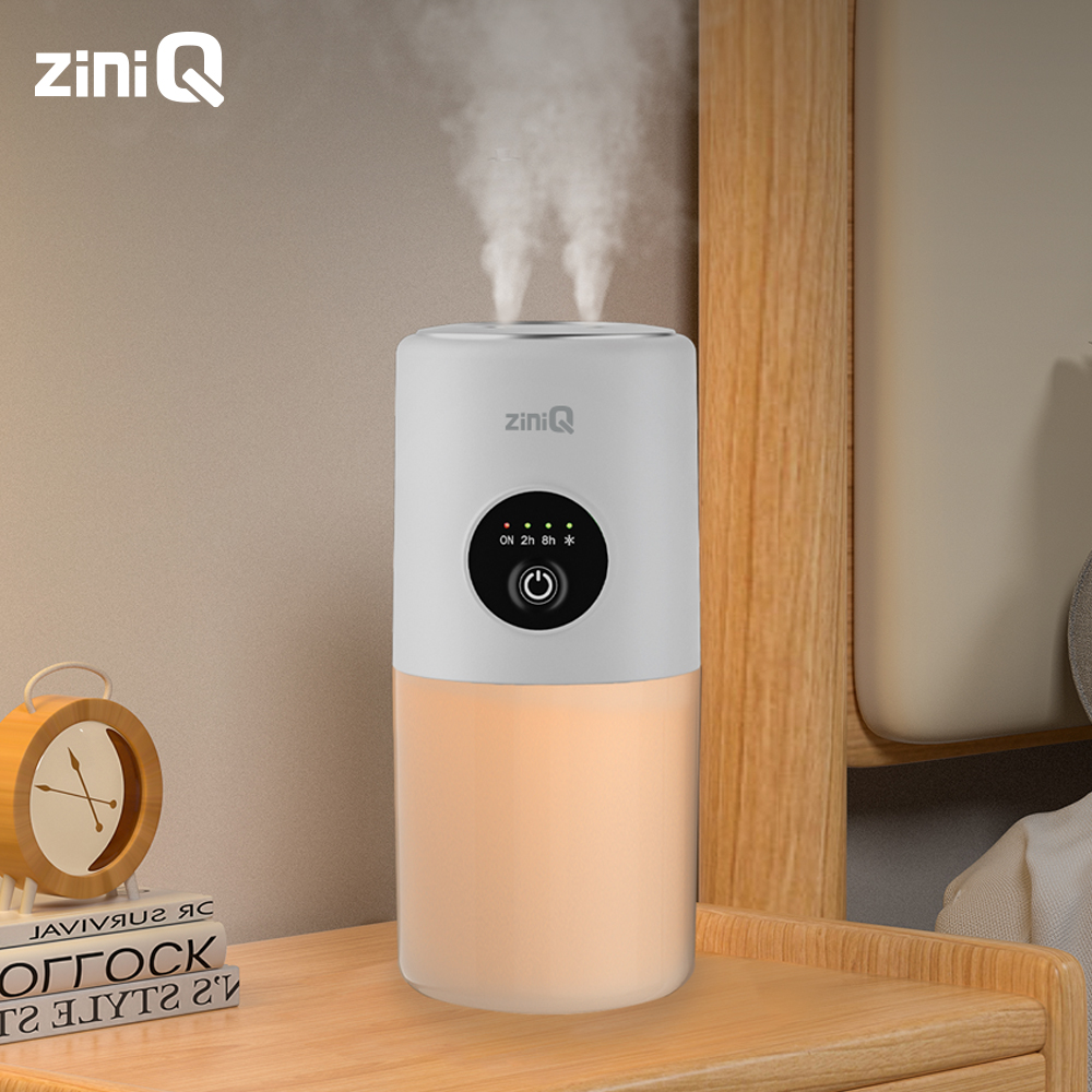 지니큐 무선 듀얼 미니가습기 무드등 가습량조절 가능한 저소음 ZQ-HX20