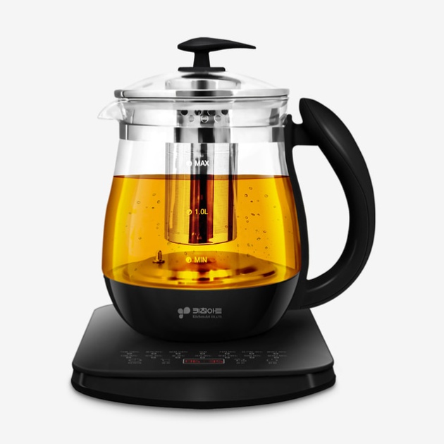 전기 티포트 유리차탕기 분유포트 무선 전기주전자 1.7L