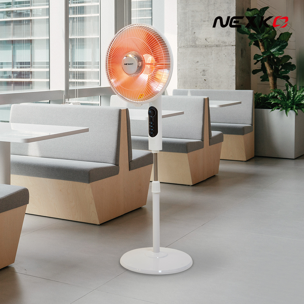 [25년형] 넥스코 선풍기형 전기히터 난로 난방기 온열기 가정용 사무실 업소용 스탠드형 40cm NKH-S1600HL