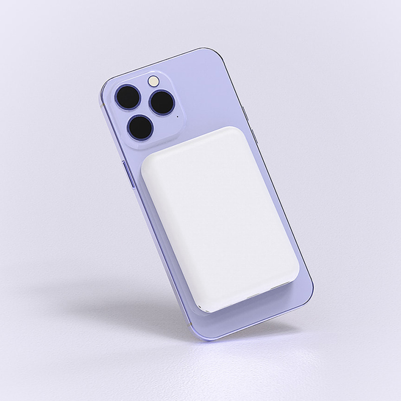 컬러 각인 인쇄 스마트폰 아이폰 화이트 맥세이프 CtoC 무선충전 보조배터리10000mAh - 상세 이미지 2