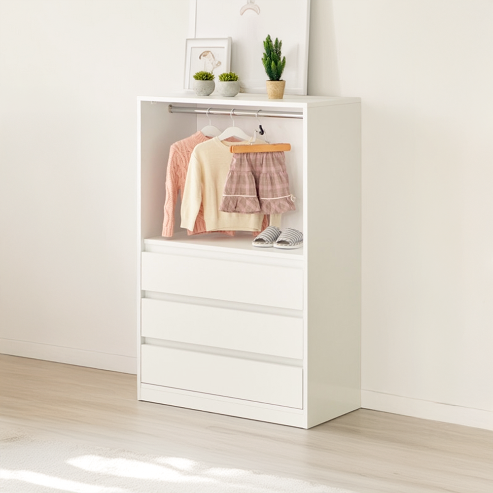 아이니 주니어장 아기 서랍장 아이방 키즈 어린이 옷장 800x400x1208mm, 화이트