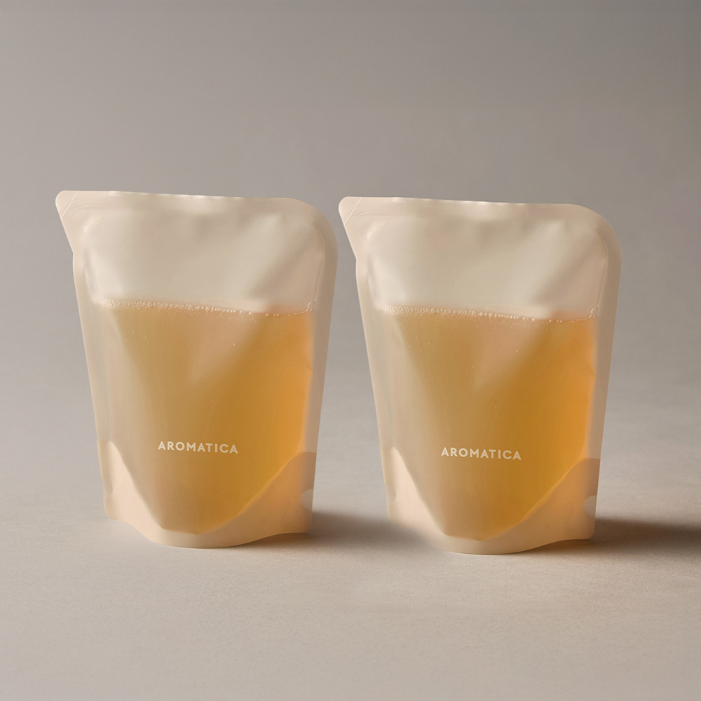 [라운지ONLY/1+1] 아로마티카 레몬그라스/유칼립투스 샴푸 탈모케어 & 바디워시 리필 500ML 2개