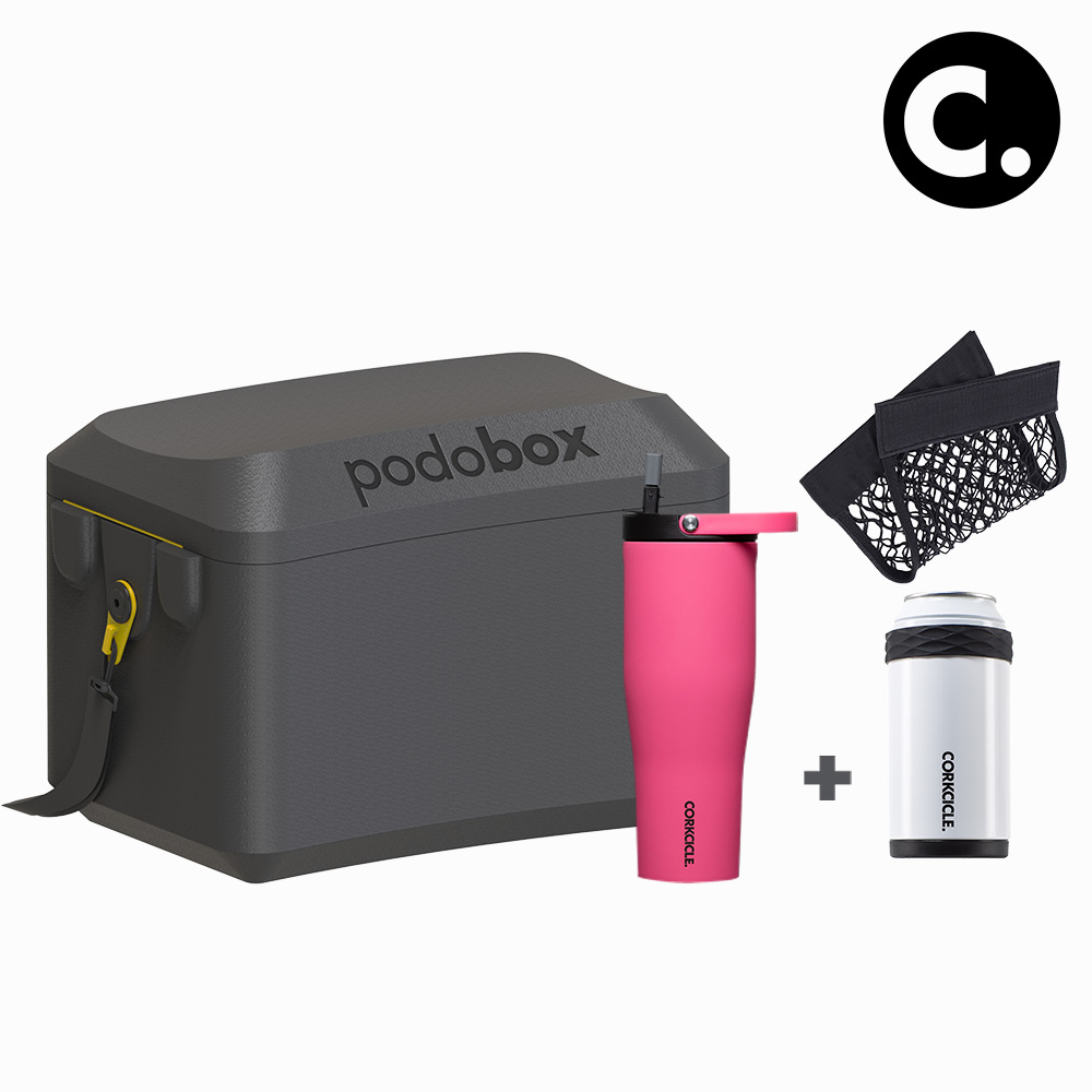 콕시클 X 포도박스 미니 고컵 30oz 캠핑 세트 아이스박스 24L 초경량 밀폐 텀블러 네트 - 상품 이미지