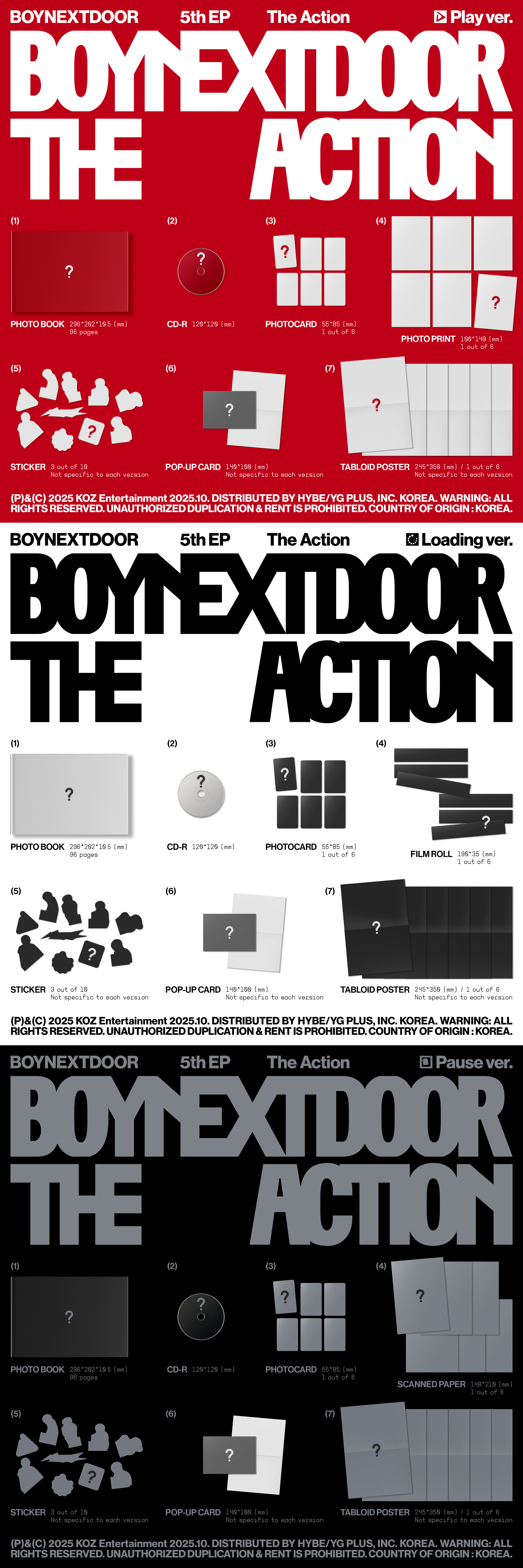 보이넥스트도어 보넥도 BOYNEXTDOOR 5th EP The Action - 상세 이미지 2