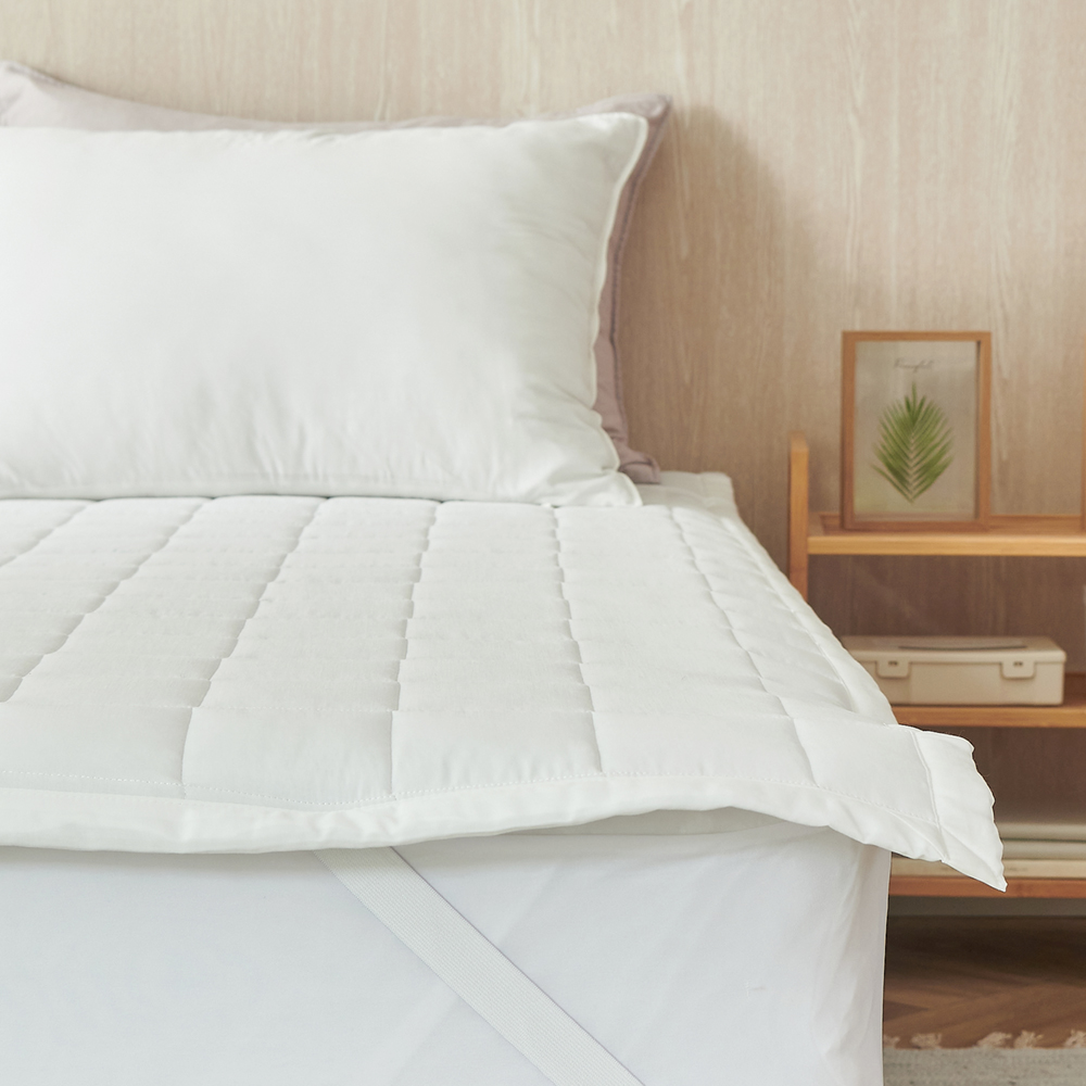 순수 모달 침대 패드 화학염료 없는 저자극 알러지케어 천연염색 무형광 매트리스 패드 SS