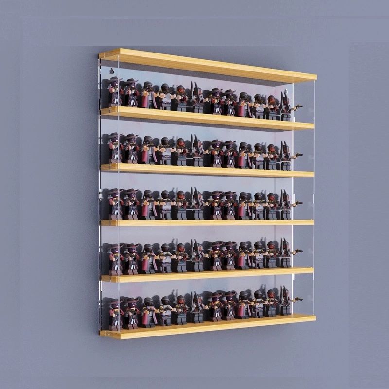 미니 피규어장 장식장 보관함 전시장 선반 레고장 수납장 아크릴 거실 진열장 엔틱 60cm 3단 피규어36개수납 - 상품 이미지