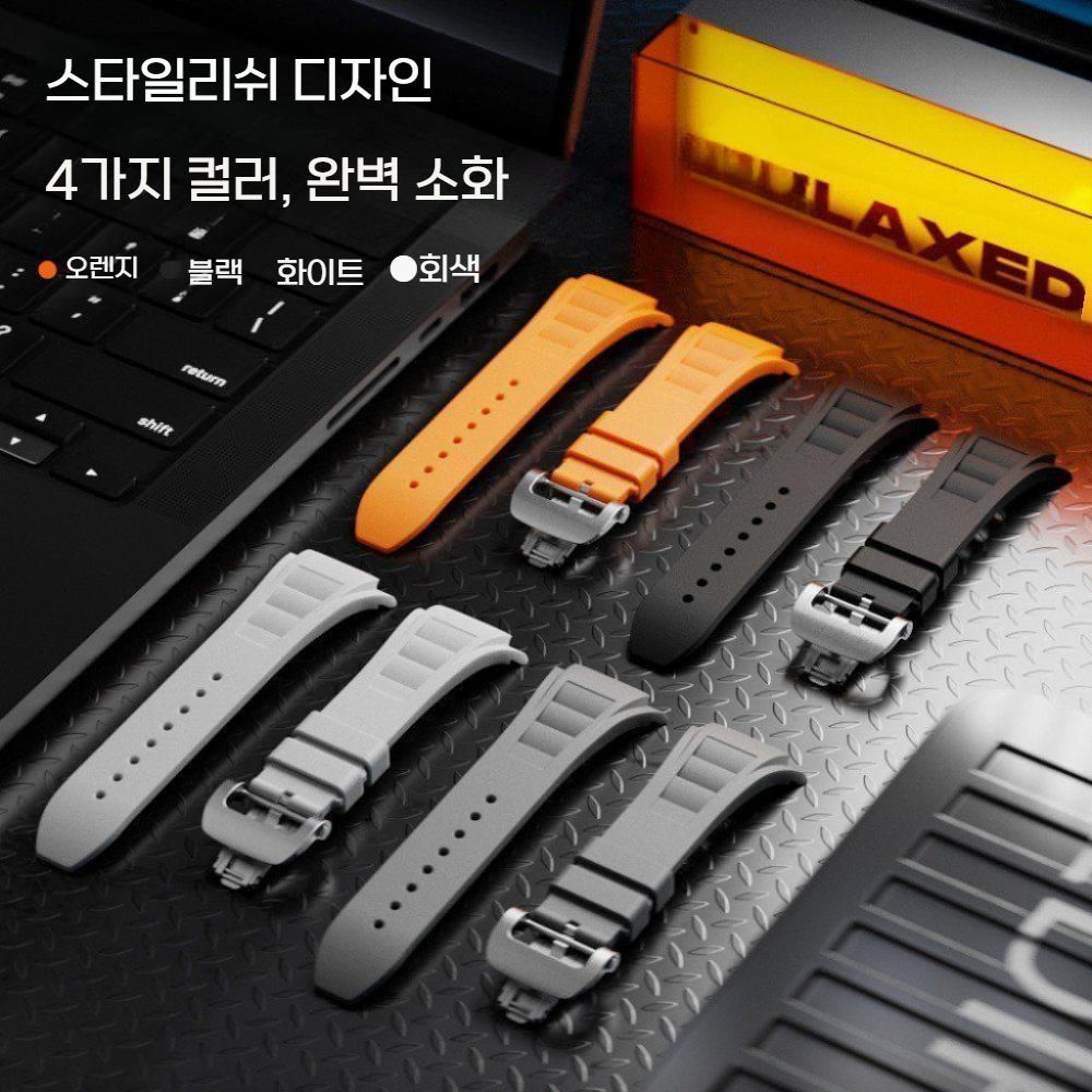 애플워치11 울트라3 SE3 스트랩 실리콘 블소 고무 밴드 - 상세 이미지 5