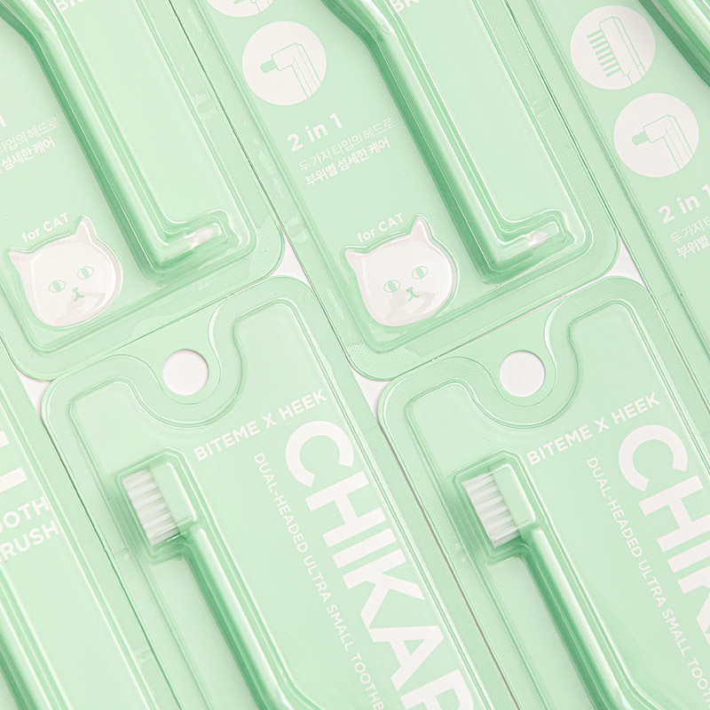 [바잇미X펫플루언서] 2in1 치카푸 듀얼헤드 반려동물 칫솔