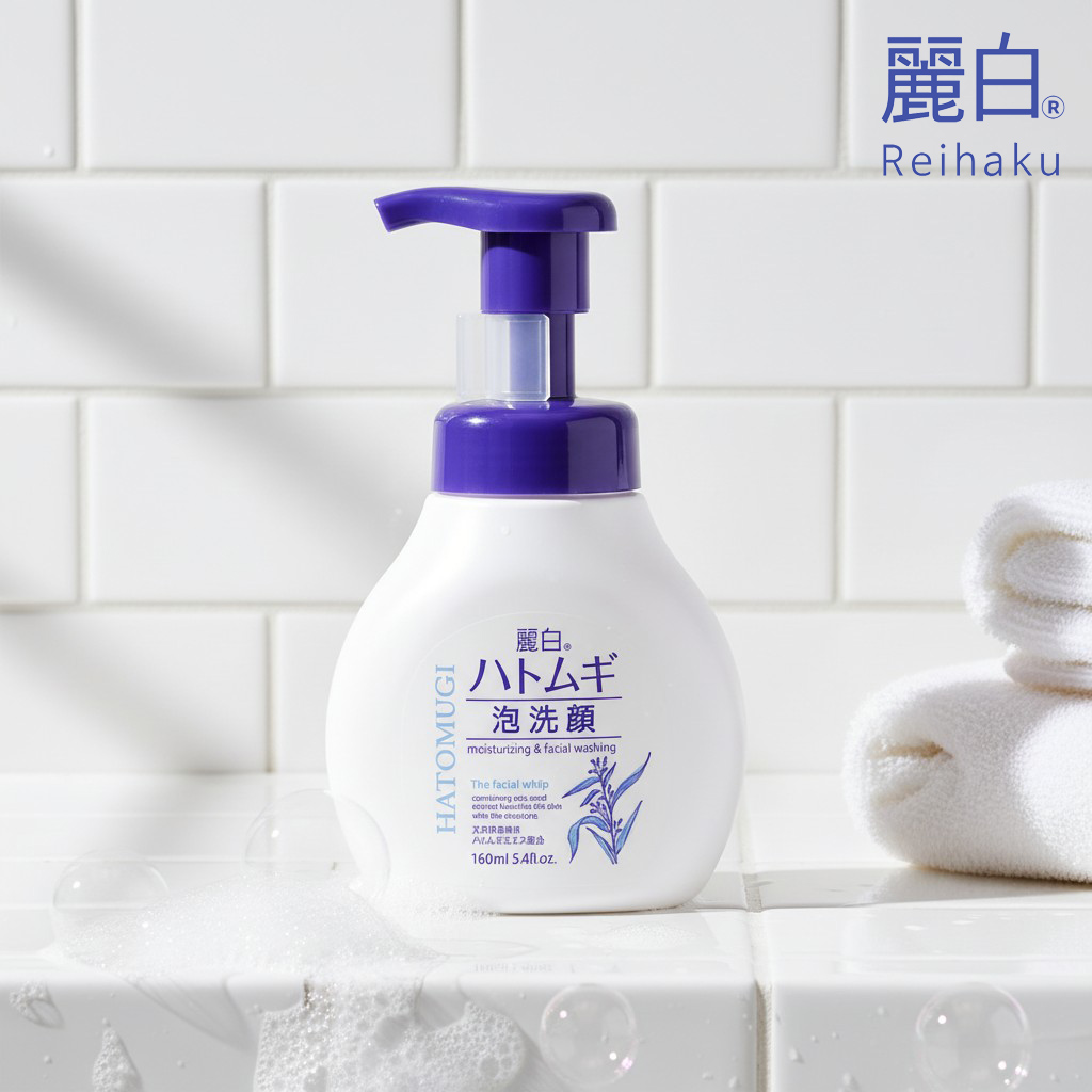 하또무기 율무 거품 폼클렌징 촉촉한타입 일본폼클렌징 세안제 160ml - 상품 이미지