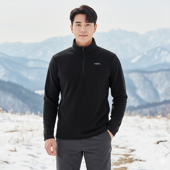 네파 남자 가을 폴라텍 파워드라이 아웃도어 흡습 속건 등산 긴팔티셔츠 - 상세 이미지 4