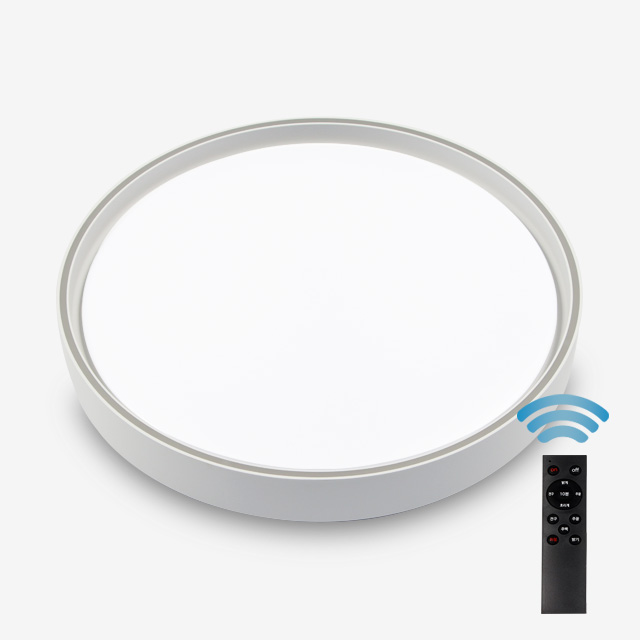 LED 방등 에코 브이 뉴라인 원형 리모컨 60W 밝기조절 색변환 방 거실 조명 - 상품 이미지
