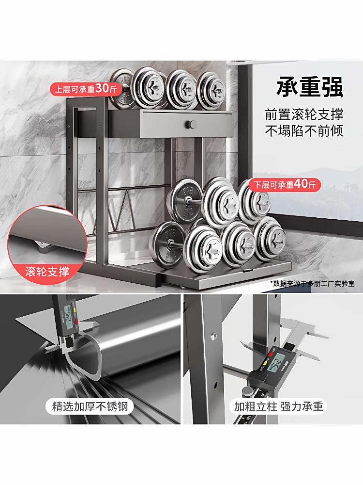 스텐 베란다 창고 선반 2단 스테인레스 랙 다이 다용도실 4단 진열대 40 cm 롤러 4단 바닥 높이 조 - 상세 이미지 4