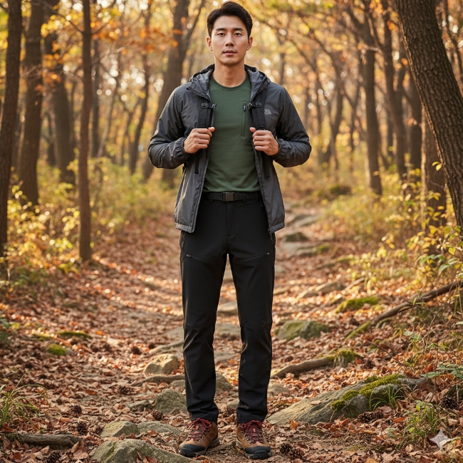 네파 남성 가을 산행 스판 아웃도어 허벅지 포켓 등산바지 - 상세 이미지 2