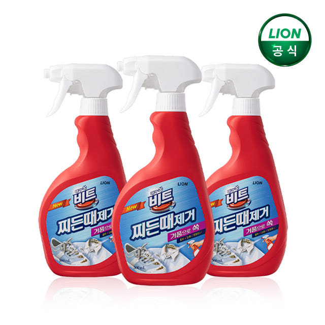 라이온코리아 브랜드스토어 비트 찌든때제거 500ml x 3개 얼룩제거