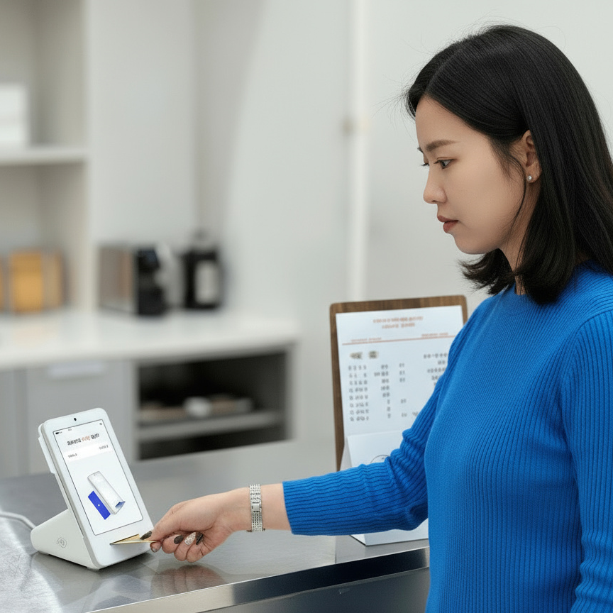 TOSS 카드단말기 리더기 애플페이 NFC결제기 태블릿 포스기 키오스크 프론트+토스POS 제품 이미지